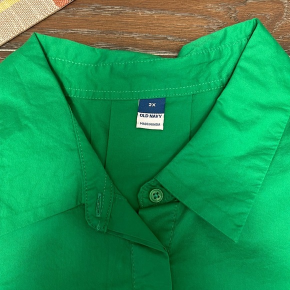 NWT-Old Navy knee length dress size 2X Kelly green - Picture 2 of 11